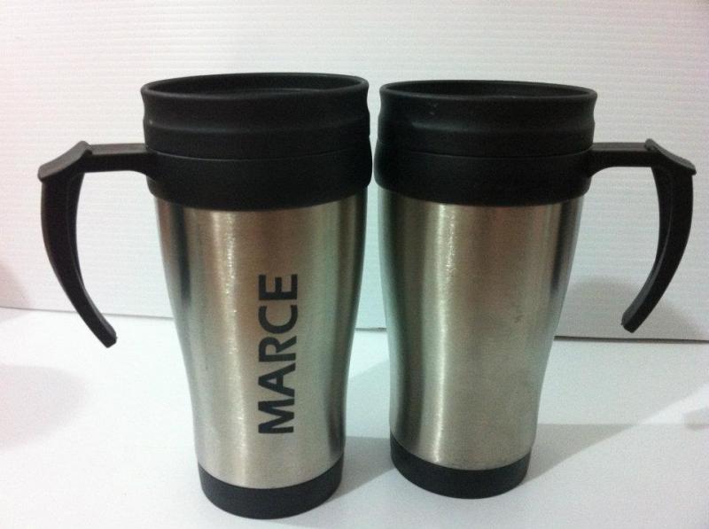 Tazas acero grabadas